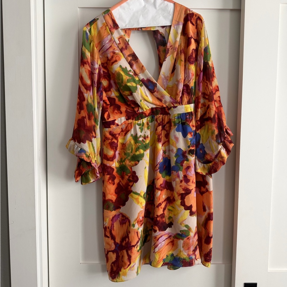 Maeve Vibrant Floral Backless Dress